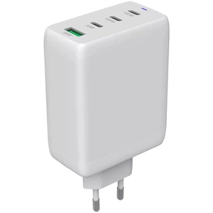 Зарядний пристрій Canyon CU100ACC GaN 100W 3xPD 1xQC EU White (CNS-CUW100ACC) изображение 1