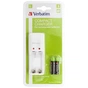 Зарядний пристрій для акумуляторів Verbatim Compact Charger EU Plug + 2*ААА (49944) - зменшене зображення 1