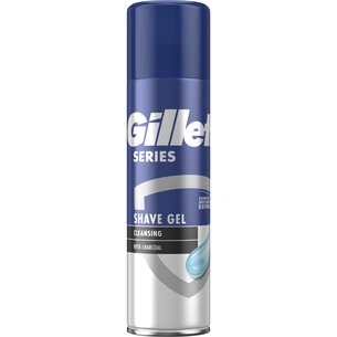 Гель для гоління Gillette Series Очищувальний з вугіллям 200 мл (7702018619757) изображение 1