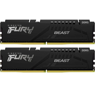 Модуль пам'яті для комп'ютера DDR5 64GB (2x32GB) 6400 MHz Beast Black Kingston Fury (ex.HyperX) (KF564C32BBK2-64) зображення 1