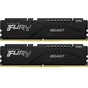 Модуль пам'яті для комп'ютера DDR5 64GB (2x32GB) 6400 MHz Beast Black Kingston Fury (ex.HyperX) (KF564C32BBK2-64) - зменшене зображення 1