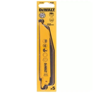 Полотно DeWALT для шабельних пилок, універсальне, 152 мм, 10 TPI, 5 шт (DT2345) зображення 1