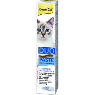 Паста для тварин GimCat DUO PASTE Multi-vitamin 12 vitamins with tuna 12 вітамінів та тунець 50 г (4002064421858) изображение 1