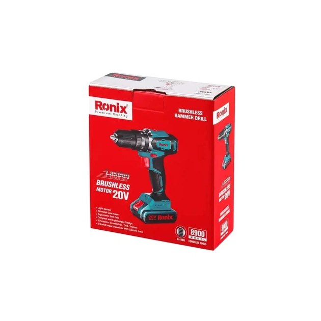 Шуруповерт Ronix ударний акумуляторний 20В (без АКБ та ЗП) (8900) - picture 10