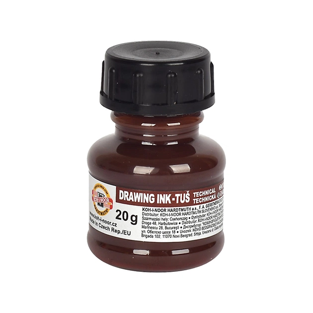 Туш для креслення Koh-i-Noor 20г коричнева (1417009) - зображення 1