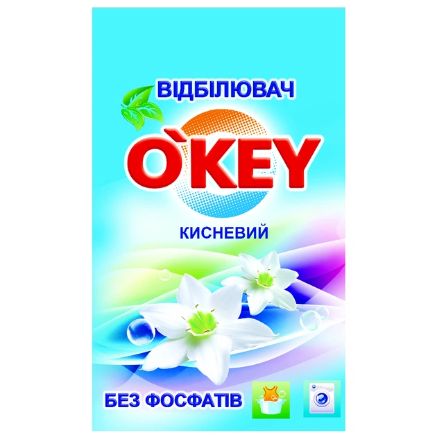 Відбілювач O'KEY кисневий для білої білизни 200 г (4820049381344) - picture 1