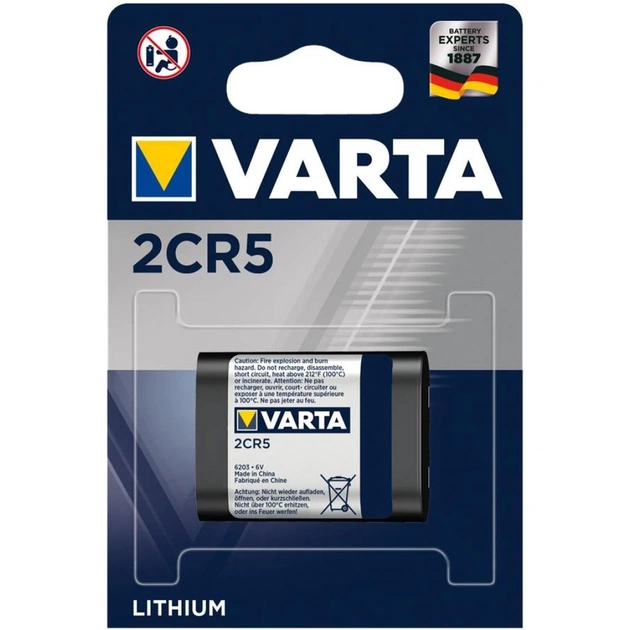 Батарейка Varta 2CR5 PHOTO LITHIUM (06203301401) - изображение 1