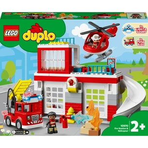 Конструктор LEGO DUPLO Town Пожежна частина та вертоліт 117 деталей (10970) зображення 1