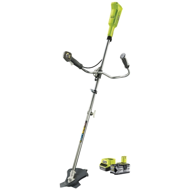 Тример садовий Ryobi ONE+ RBC18X20B4F, акумуляторний, 18В, АКБ 1х4Ач, диск/ліска. (5133003713) - зображення 1