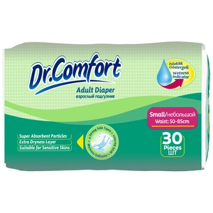 Підгузки для дорослих Dr.Comfort Small 5 крапель 30 шт (8680131200993) зображення 1