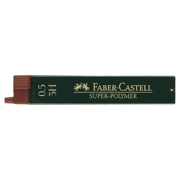 Грифель для механічного олівця Faber-Castell Super-Polymer 3Н (діаметр 0,5 мм), 12 штук в пеналі (27659) - зображення 1