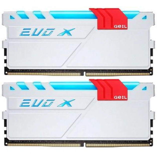 Модуль пам'яті для комп'ютера DDR4 16GB (2x8GB) 3000 MHzEVO X White Geil (GEXW416GB3000C15ADC) - изображение 1
