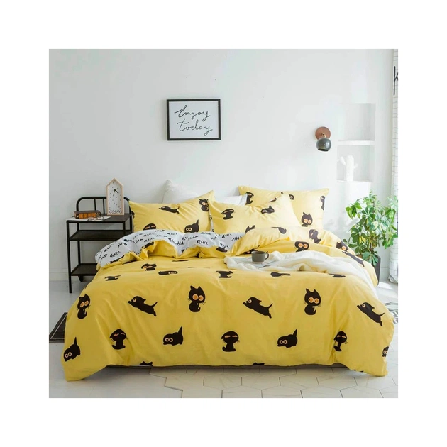 Простирадло MirSon Бязь 17-0572 Black Cat 200x220 см (2200005542392) - изображение 1