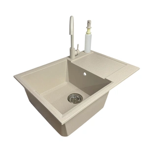 Мийка кухонна Adamant Horizon Medium Avena + змішувач + дозатор (4824296104506) зображення 1