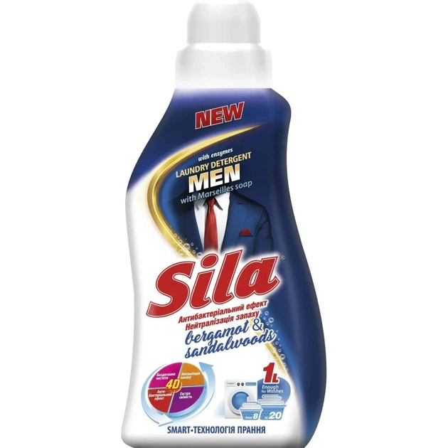 Гель для стирки Sila Men 1 л (4820023369771) - изображение 1