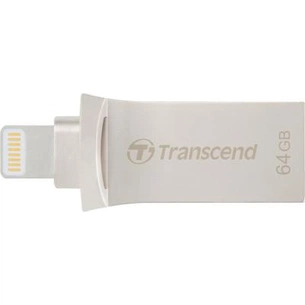 USB флеш накопичувач Transcend 64GB JetDrive Go 500 Silver USB 3.1/Lightning (TS64GJDG500S) зображення 1