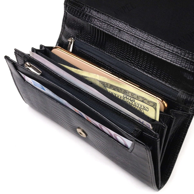 Кошелек Canpellini Из натуральной кожи Черный (21527) - изображение 6