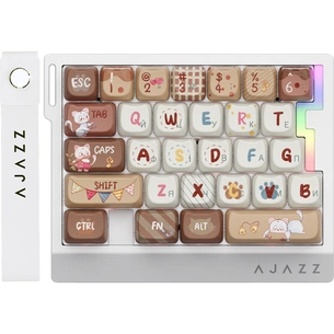 Клавіатура Ajazz AK029 Meow Magnetic Switch USB UA Beige (AK029-M-Y) зображення 1