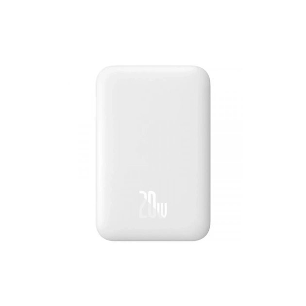 Батарея універсальна Baseus Magnetic Wireless Mini 6000mAh 20W, PD QC/3.0, white (P10059002223-00) - зображення 1