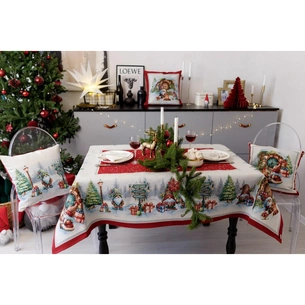 Скатертина Прованс гобеленова Різдвяне багаття 135х350 см (037408) зображення 1