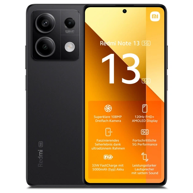 Мобільний телефон Xiaomi Redmi Note 13 5G 6/128GB Graphite Black (1020558) - изображение 1