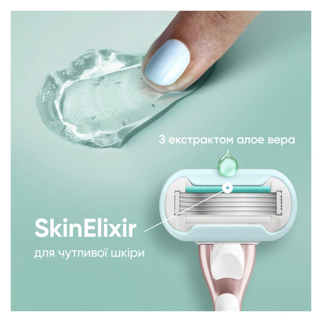 Бритва Gillette Venus Extra Smooth Sensitive RoseGold з 3 змінними картриджами (7702018609994) - picture 5