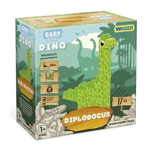 Конструктор Wader Baby Blocks Діно - диплодок (41493) зображення 1