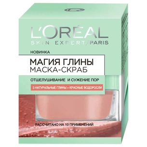 Маска для обличчя L'Oreal Paris скраб Магія глини з червоними водоростями 50 мл (3600523306343) зображення 1