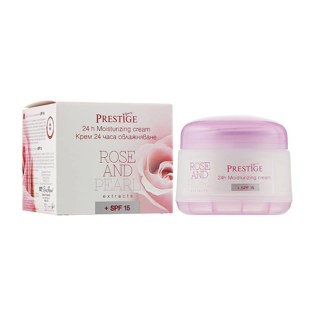Крем для лица Vip's Prestige Rose & Pearl 24h Moisturizing Cream 50 мл (3800010516501) - изображение 1