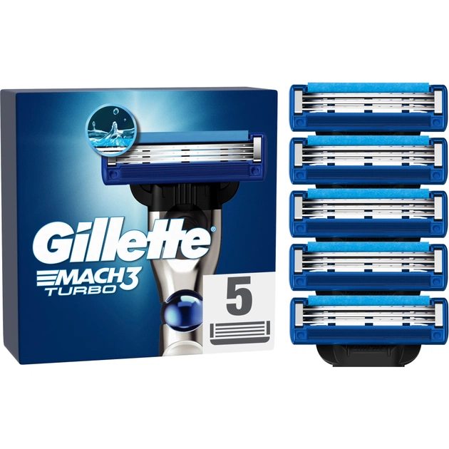 Змінні касети Gillette Mach3 Turbo 5 шт. (7702018552344) - picture 1