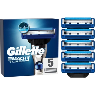 Змінні касети Gillette Mach3 Turbo 5 шт. (7702018552344) изображение 1