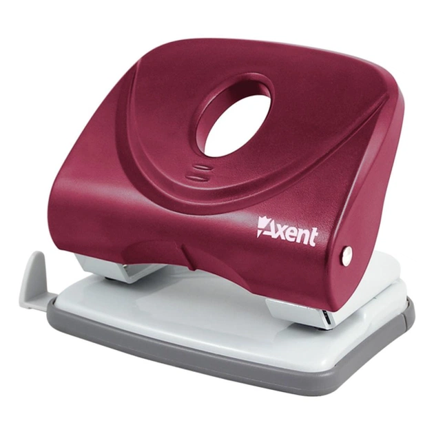 Дырокол Axent Welle-2 plastic, 30sheets, red (3830-06-А) - изображение 1