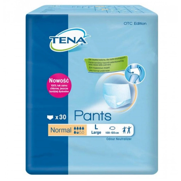 Підгузки для дорослих Tena Pants Normall Large 30 шт (7322540630336) - зображення 1