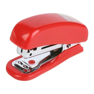 Степлер Buromax пластиковий МІНІ, 10 аркушів, (скоби №10), 61 х 36 х 23 мм, червоний (BM.4125-05) зображення 1