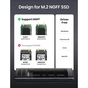 Кишеня зовнішня Ugreen USB-C to M.2 B-Key/M+B Key SSD 5Gbps SATA 3.0 aluminum 0.5m (10903) - зменшене зображення 2