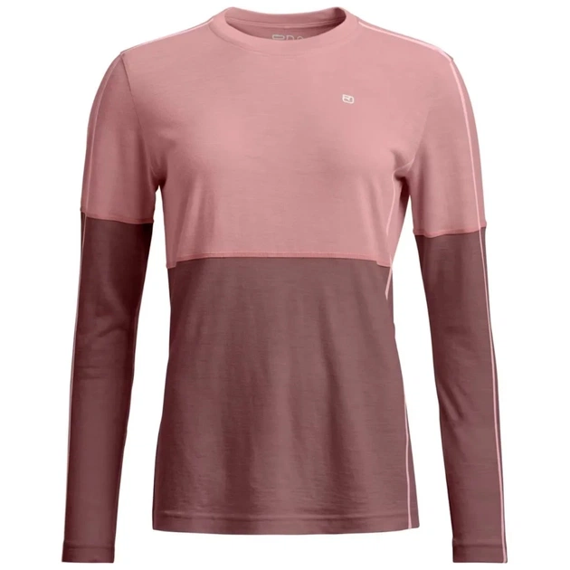 Термокофта Ortovox 185 Rock'n'Wool Long Sleeve Wms dusk rose - S - рожевий (025.001.1305) - зображення 1