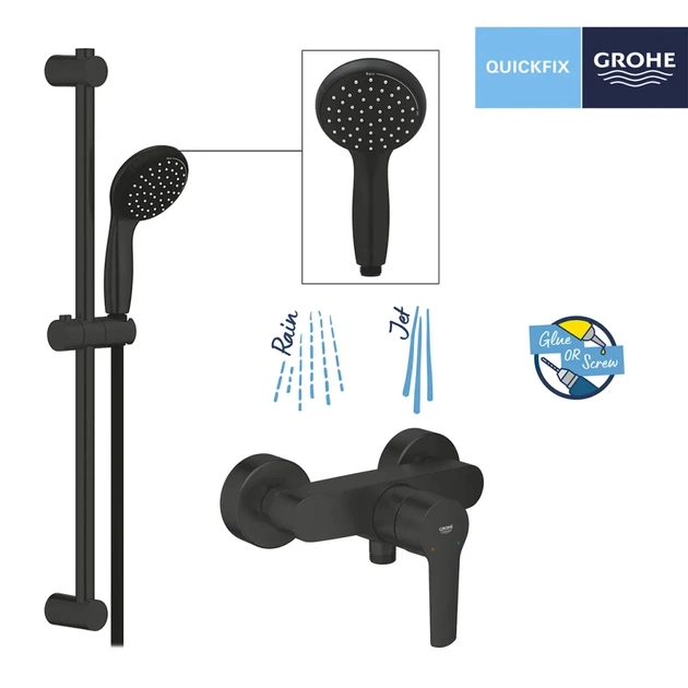 Душовий гарнітур Grohe QuickFix Start Black (UA30330801) - picture 8