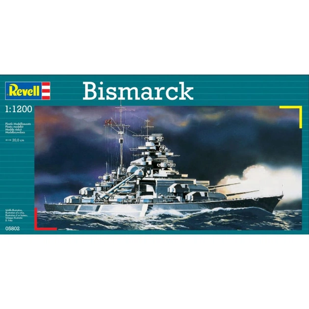 Збірна модель Revell Лінійний корабель Bismarck 1:1200 (5802) - изображение 1