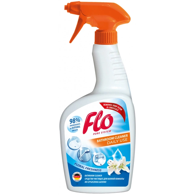 Спрей для чищення ванн Flo Bathroom Cleaner 750 мл (5900948239669) - изображение 1