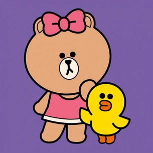 Картина по номерам Santi Лайн Френдс Чоко та Саллі 25*25см полотно кольорове (955018) изображение 1