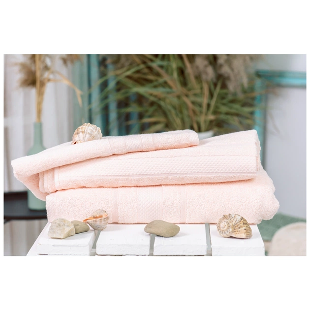 Рушник MirSon набір банний 5010 SoftNess Peach 50x90, 70x140, 100x150 (2200003182705) - зображення 1