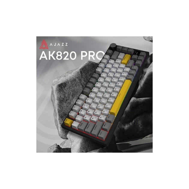 Клавіатура Ajazz AK820 Pro Gift Switch Black RGB USB/Wireless/Bluetooth UA Black (AK820PRO-G-BGY) - picture 7