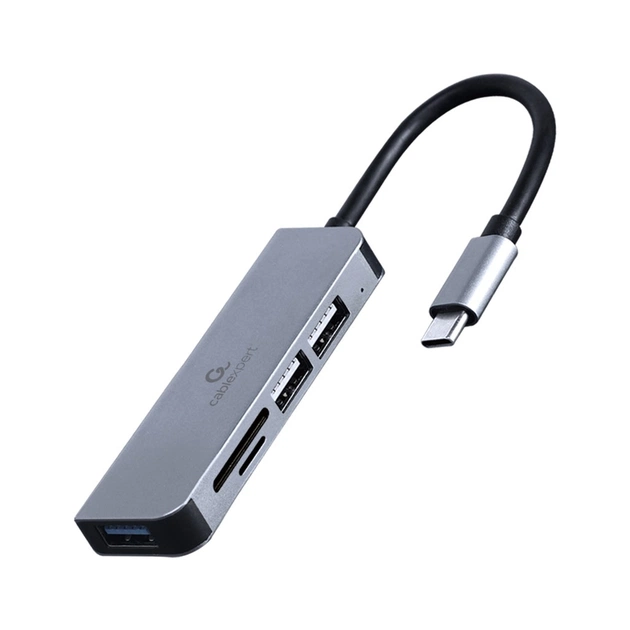 Концентратор Cablexpert USB-С to 1 х USB 3.1 Gen1 (5 Gbps), 2 х USB 2.0, CardReader (UHB-CM-CRU3P1U2P2-01) - изображение 1