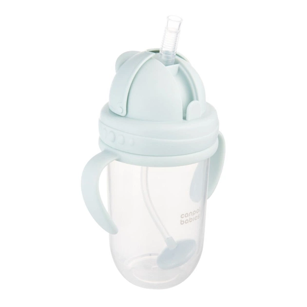 Поильник-непроливайка Canpol babies з трубочкою і обтяжувачем, 270 мл, зелена (56/623_gre) - изображение 2