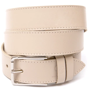 Ремінь Grande Pelle Шкіряний унісекс Бежевий (11450) зображення 1