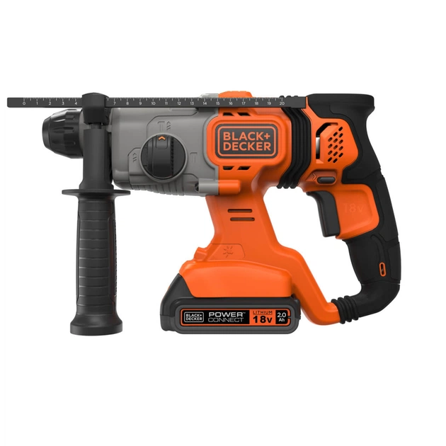 Перфоратор Black&Decker SDS-Plus,18 В, 2Ah, 1.2 Дж, 3 режими, сумка, 2.2 кг (BCD900D1S) - зображення 3
