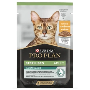 Вологий корм для кішок Purina Pro Plan Sterilised Nutrisavour. З куркою 85 г (7613036092852) зображення 1