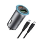 Зарядний пристрій Acefast 1xUSB-C PD95W + 1xUSB gray (6974316285304) - зменшене зображення 1