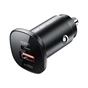 Зарядное устройство Acefast 1xUSB-C PD20W + 1xUSB QC3.0 18W car adapter metal (6974316280330) - уменьшенное изображение 1
