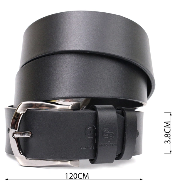 Ремінь Grande Pelle Під джинси з натуральної шкіри Чорний (11686) - зображення 3
